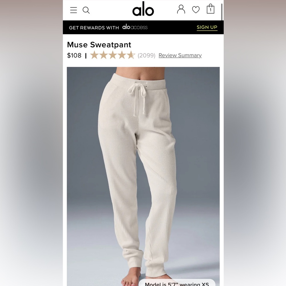 alo muse sweatpant